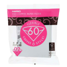 HARIO PAPER V60 BLEACHED 02 (100 PCS X PKT)