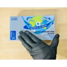 NITRILE BLACK GLOVE (L) DISPOSABLE