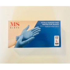 NITRILE BLUE GLOVE (L) DISPOSABLE 