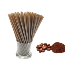 6MM COFFEE GROUND STRAW W PAPER WRAP (100PCS X PKT)