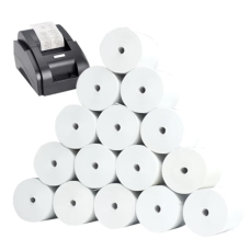 1 PLY CORELESS BLANK THERMAL PAPER ROLL PLAIN, 80X51MM, 10 ROLL X PKT